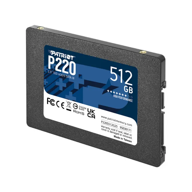 【PATRiOT 博帝】P220 SATA III 2.5吋 512GB SSD固態硬碟