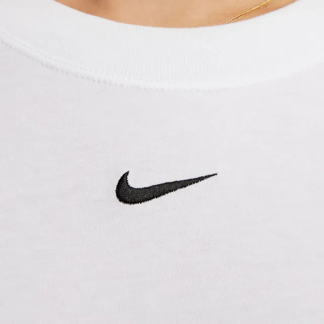 【NIKE 耐吉】AS W NSW TEE ESSNTL LBR 白色 刺繡LOGO 女 短袖 短T 休閒(FD4150-100 ∞)