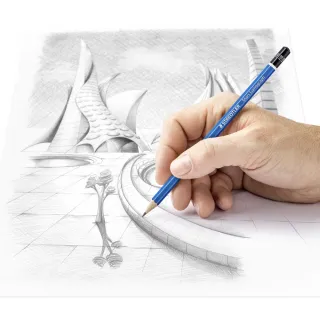 【STAEDTLER 施德樓】施德樓 頂級藍桿素描鉛筆-12入 鐵盒裝 MS100-G12