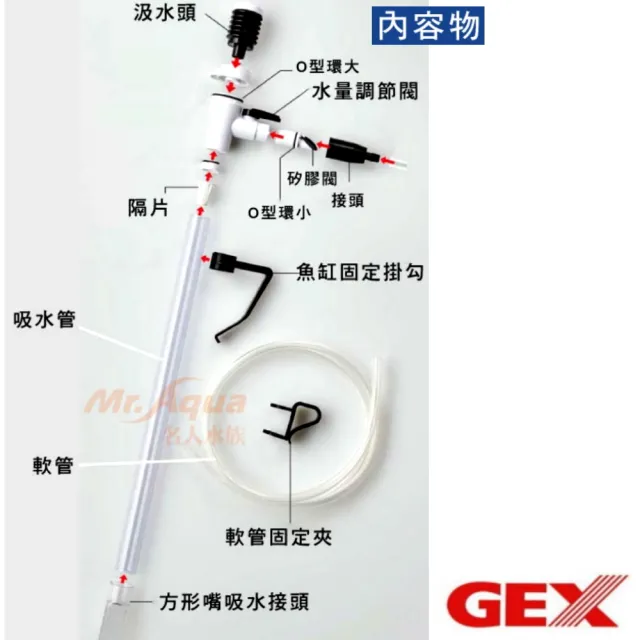 【GEX】日本五味 L號洗砂器 可調水量換水器/虹吸管/換水清潔無死角GEX(抽水清潔最佳幫手P25L)