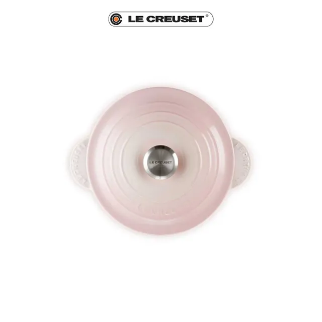 【Le Creuset】萬用窈窕鑄鐵鍋 20(貝殼粉-鋼頭-內鍋黑)