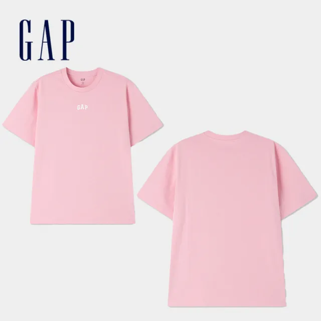 【GAP】男女同款 Logo純棉圓領短袖T恤-多款任選(608927&496364&608954)