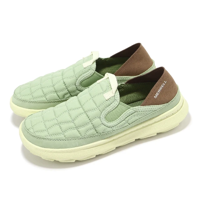 MERRELL 休閒鞋 HUT Moc 2 女鞋 綠 棕 抗撕裂 懶人鞋 輕量 戶外鞋(ML007234)