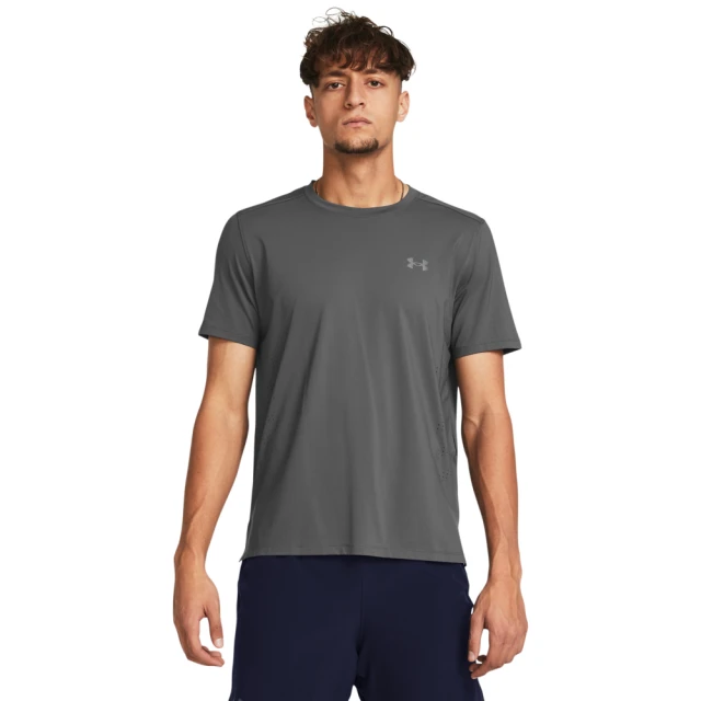 UNDER ARMOUR UA 男 Launch Elite 短袖T-Shirt_1382648-025(灰色)