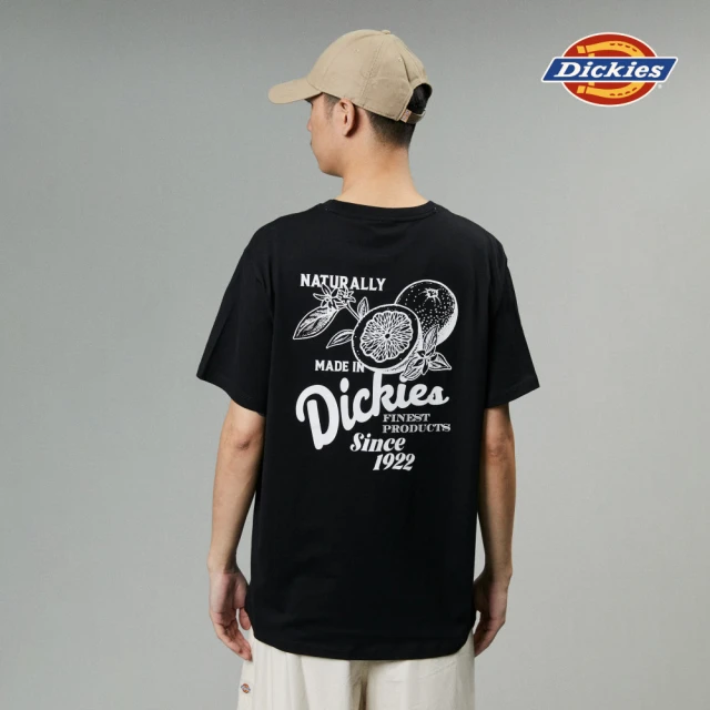 Dickies 男女款黑色純棉背面大圖案印花設計短袖T恤｜DK013127BLK