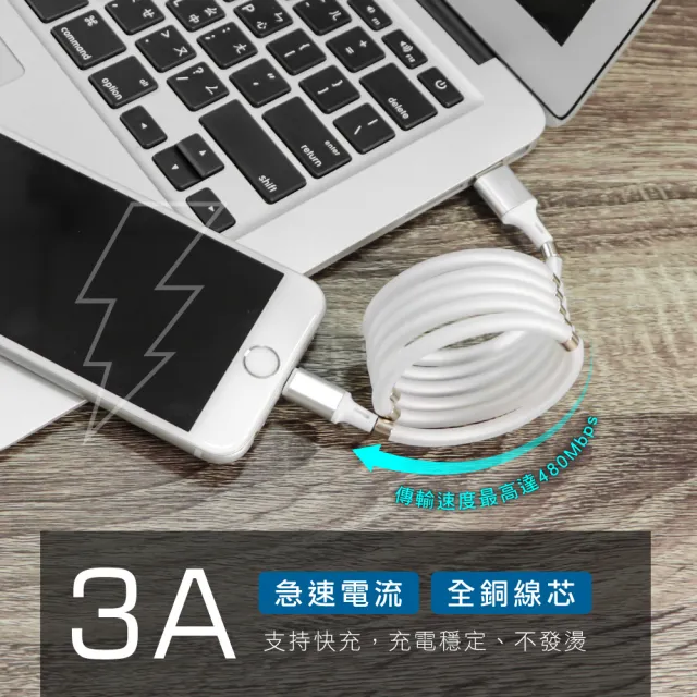 【KINYO】Type-C 磁吸收納充電傳輸線 1M(福利品 USB-C902)