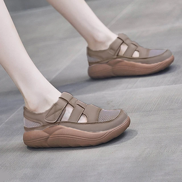 Easy Spirit IJN 多層寬帶魔鬼氈涼鞋(黑色)好