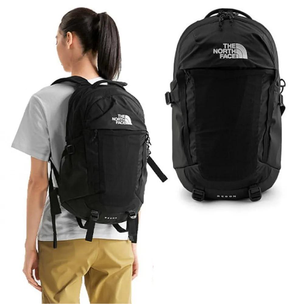 【The North Face】RECON 抗撕裂多功能耐磨減震減壓後背包30L(52SH-4HF 摩登黑 N)