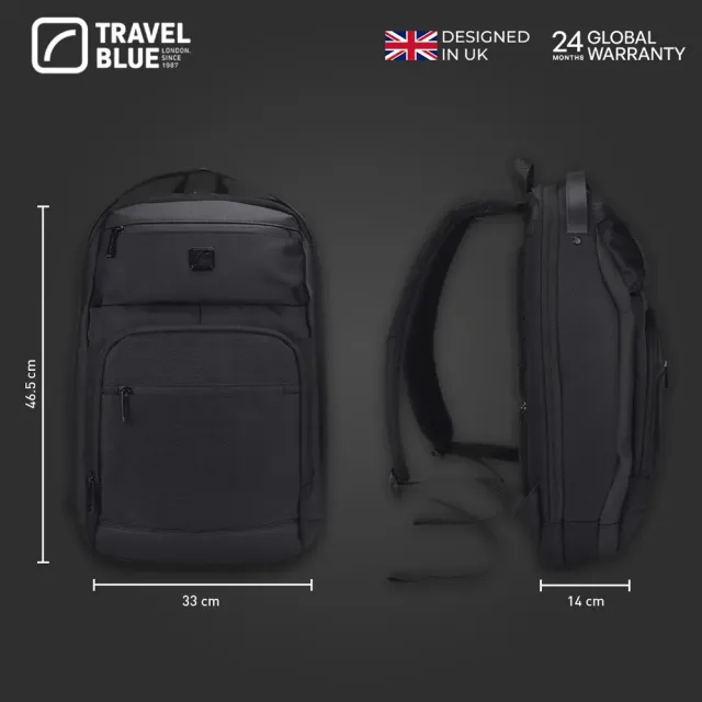 【Travelblue 藍旅】雙11 Travel Blue 藍旅 背包 INNOVATOR-black 創新款 黑(車麗屋)