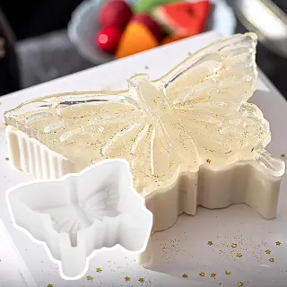 【精緻點心】6吋蝴蝶蛋糕模具(矽膠模 冰塊盒 慕斯蛋糕 巧克力 diy 烘培 手作 磅蛋糕 烤模)