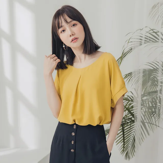 【OB 嚴選】清涼關係學涼感不易皺連肩袖上衣 《AB16968》