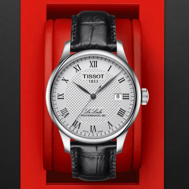 【TISSOT 天梭】LE LOCLE 力洛克 經典羅馬機械腕錶 錶 週年慶 雙11(T0064071603300)