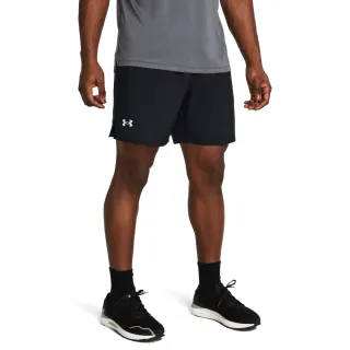 【UNDER ARMOUR】UA 男 Launch 7吋無內裏短褲_1382622-001(黑色)