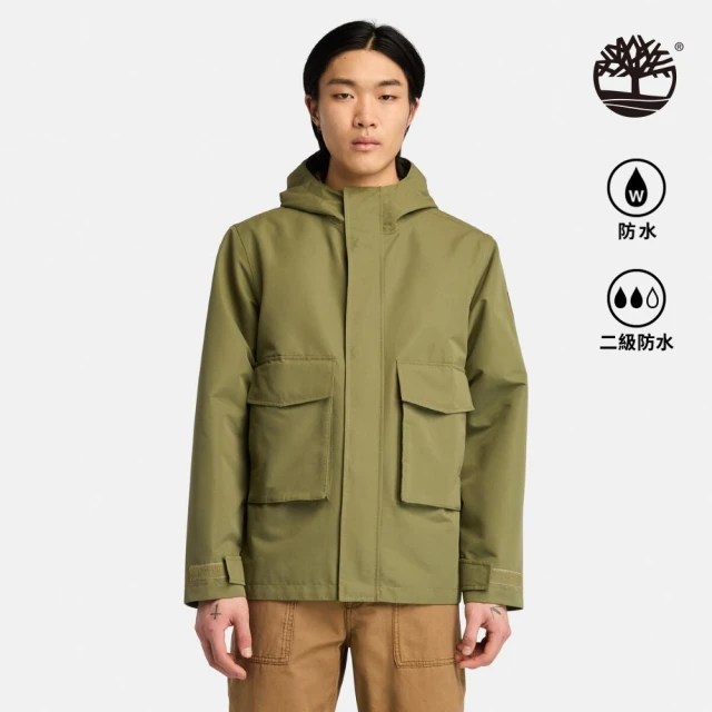 Timberland 男款灰綠色防潑水防風外套(A2PD8590)