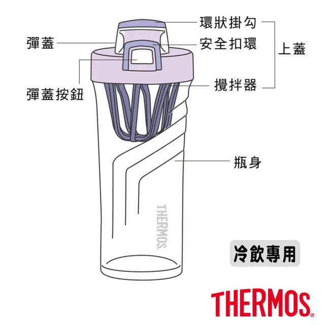 【THERMOS 膳魔師】彈蓋搖搖杯710ml(TP4086)