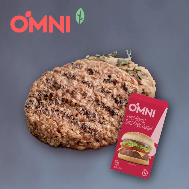 Omni 植物製 漢堡排 600g(植物蛋白製品 純素 Vegan 素食漢堡排)