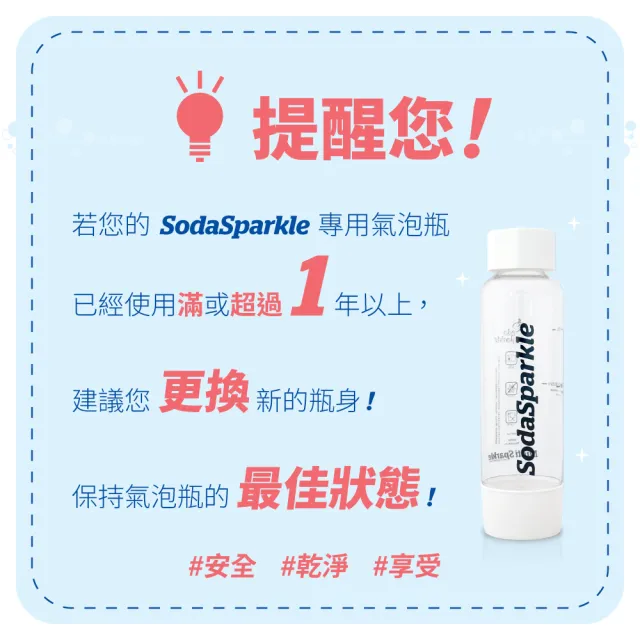 【SodaSparkle】氣泡水機專用CO2鋼瓶-96入四盒組(贈氣泡瓶)