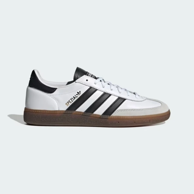 adidas 愛迪達 HANDBALL SPEZIAL 運動休閒鞋(IE3403 男鞋/女鞋 ORIGINALS百搭復古皮革休閒鞋 經典白)