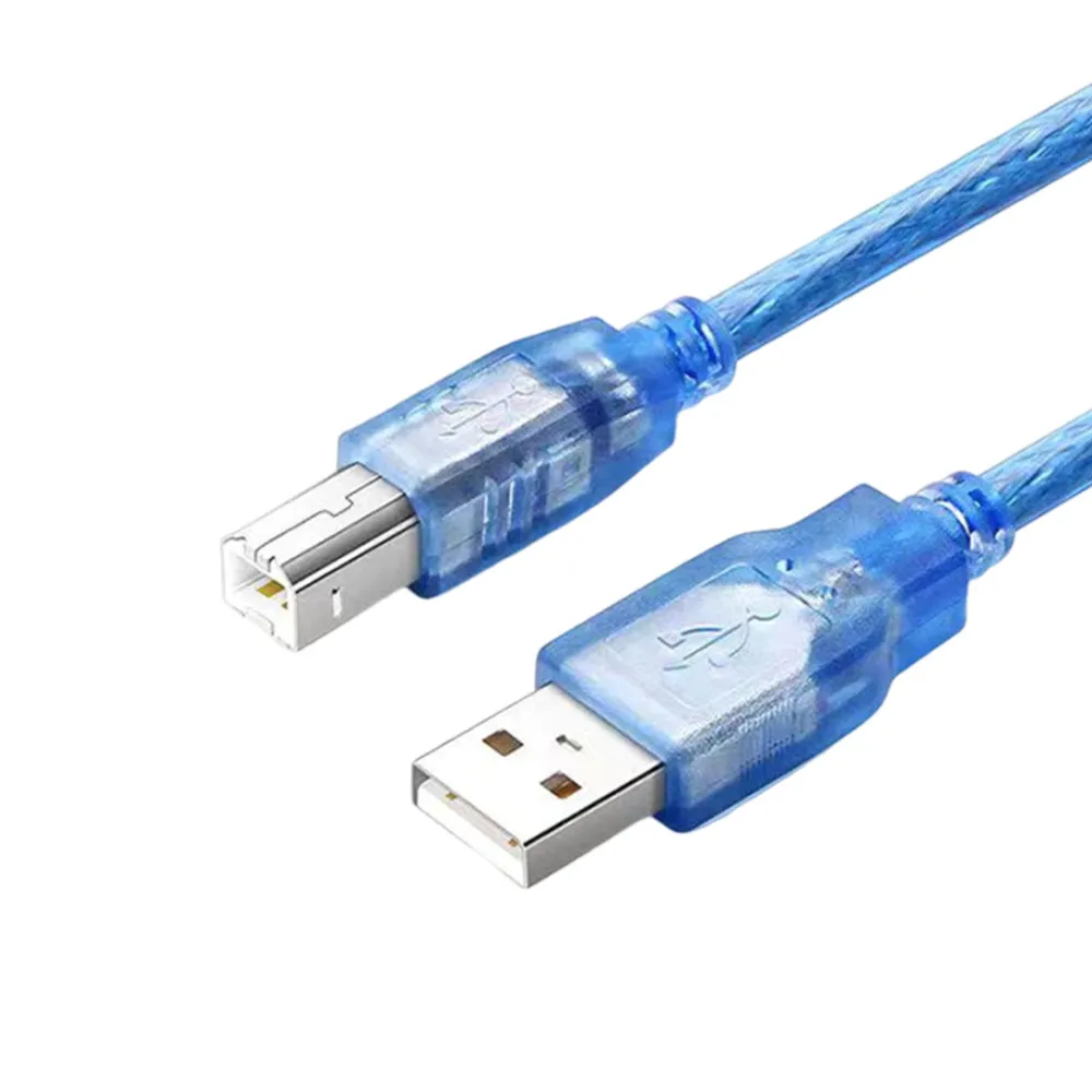 【Bravo-u】USB 2.0 傳真機印表機連接線/A公對B公(透藍1.8米- 2入)