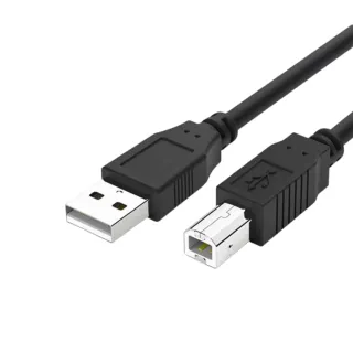 【Bravo-u】USB 2.0 傳真機印表機連接線/A公對B公(黑色1.5米- 2入)