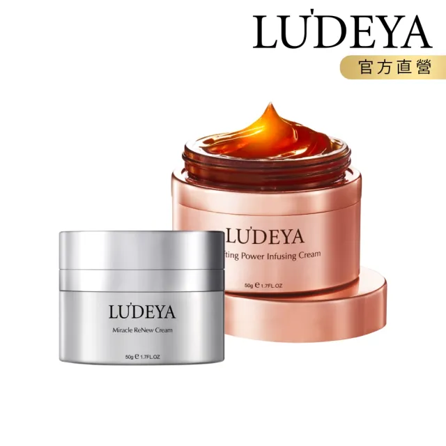 【LUDEYA】日夜抗老獨賣組(琥珀霜50g+煥膚霜 50g)