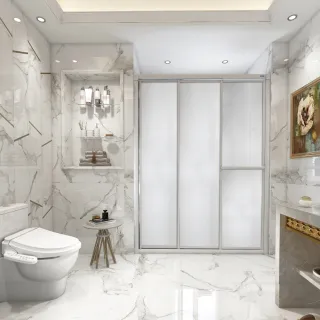 【ITAI 一太】一字三門淋浴門/PS板/雙邊開門(寬121-150x高190cm 含安裝)