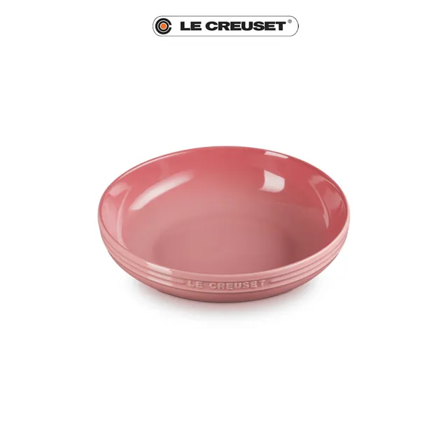 【Le Creuset】瓷器輕虹霓彩系列深圓盤20cm(薔薇粉)