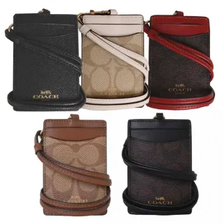 【COACH】識別證防刮皮革證件夾(多色任選)