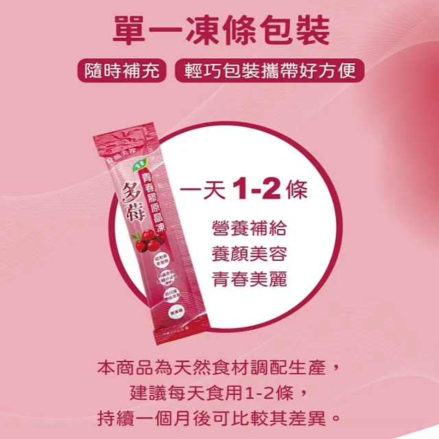【自然緣素】多莓青春膠原晶凍300g/盒x2盒(15條*20g/盒x2盒)