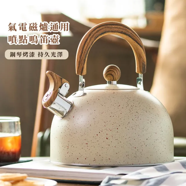 【精品居家】2.5L精美不鏽鋼噴點燒水壺(壺蓋 電磁爐 煮水壺 茶壺 熱水壺 咖啡壺 口哨壺 鳴笛壺 桌上壺)
