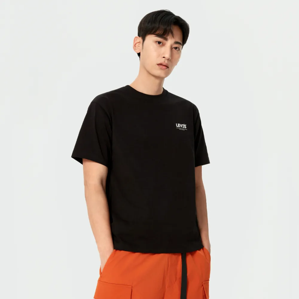 【LEVIS 官方旗艦】男女同款 涼感字體LOGO短袖Tee / 210G厚棉 熱賣單品 000S1-0001