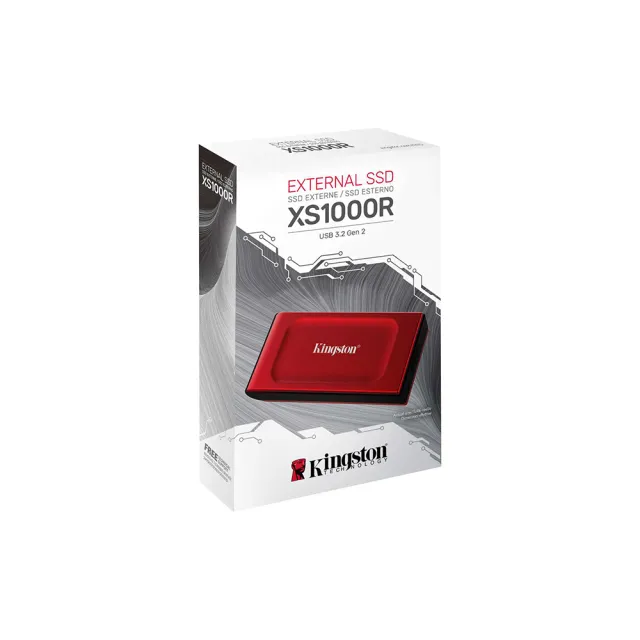 【Kingston 金士頓】XS1000 2TB USB 3.2 Gen 2 外接式 SSD 固態硬碟 星曜紅(SXS1000R/2000G)