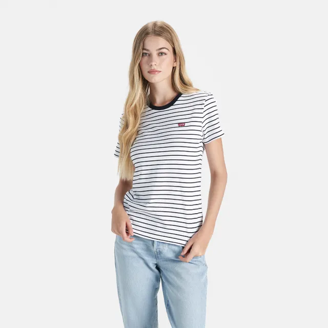 【LEVIS 官方旗艦】女款 舒適短袖 LOGO短袖 Tee  人氣新品 0019B-0003