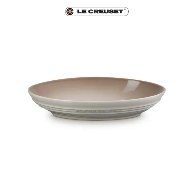 【Le Creuset】瓷器輕虹霓彩系列橢圓深盤23cm(肉豆蔻)