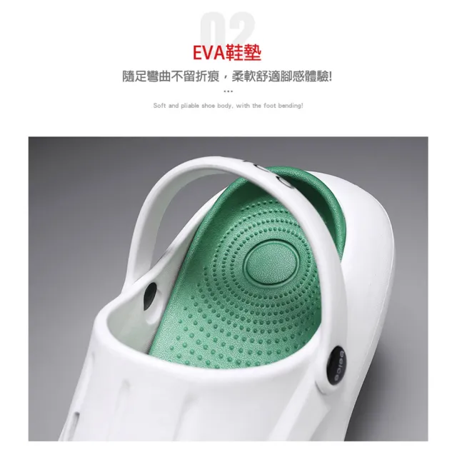 【bebehome】潮款踩屎感軟底包頭兩用洞洞鞋(水陸兩用休閒鞋/透氣涼拖鞋/沙灘鞋)