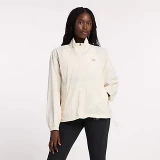 【NEW BALANCE】 NB 可收納防風外套 風衣外套 防風科技 女款 白色(WJ41553LIN-F)