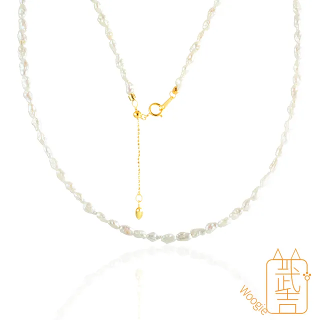 【Woogie武吉珠寶】天然海水keshi珍珠項鍊(2-3mm)
