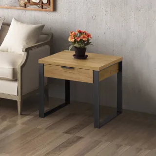 【特力屋】雅博德單抽小茶几-黃金橡木色