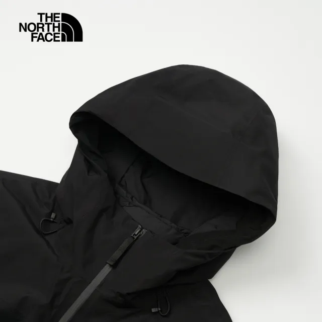 【The North Face 官方旗艦】北面男款黑色Gore-Tex防水防風透氣保暖連帽羽絨內裡三合一外套｜83RR4H0