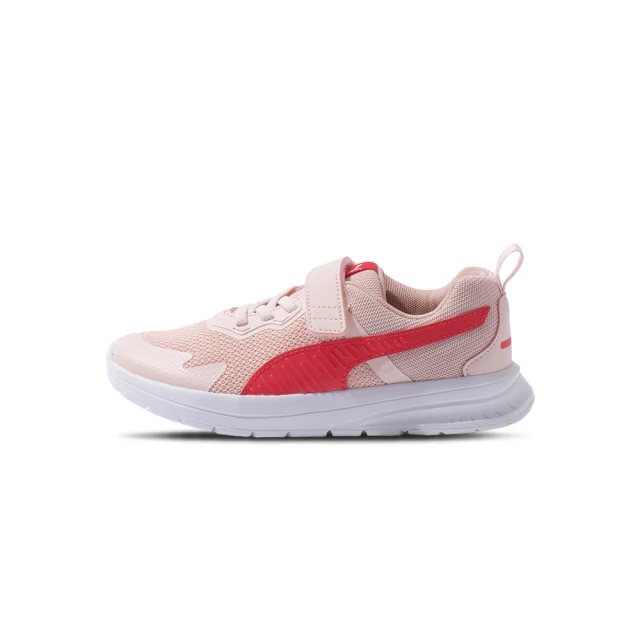 PUMA Evolve Run Mesh AC+ PS 中童 童鞋 粉橘色 輕量 魔鬼氈 運動 慢跑鞋 38623920