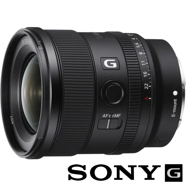 【SONY 索尼】FE 20mm F1.8 G SEL20F18G(公司貨 超廣角大光圈定焦鏡頭 全片幅無反微單眼鏡頭)