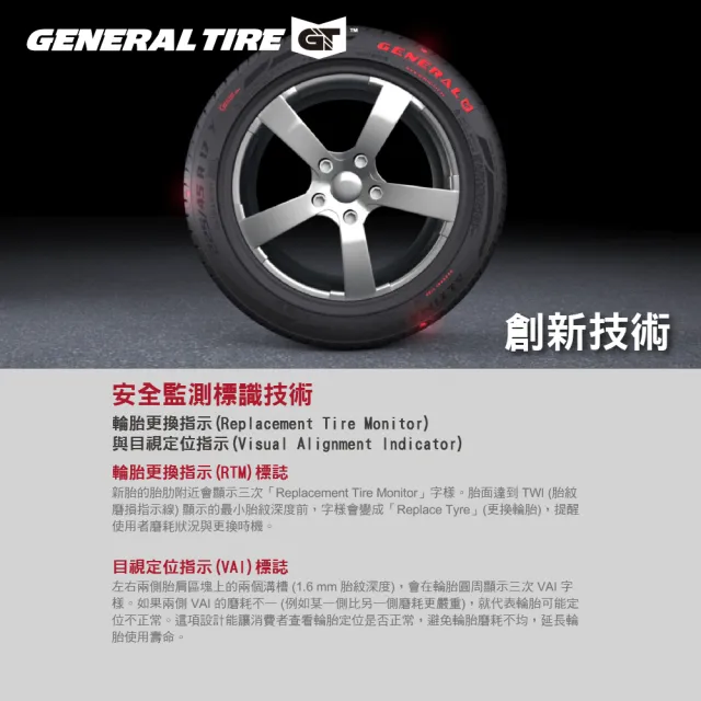 【General Tire 將軍】輪胎將軍AltiMax GS5-1956015吋_四入組(車麗屋)