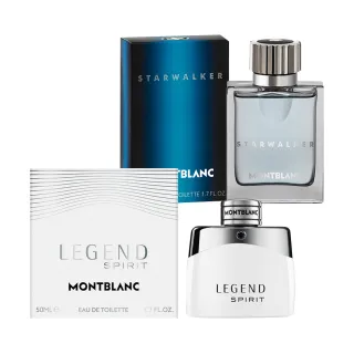 【MONTBLANC 萬寶龍】買一送一-傳奇白朗峰男仕淡香水50ml+星際旅者男性淡香水50ml(專櫃公司貨)