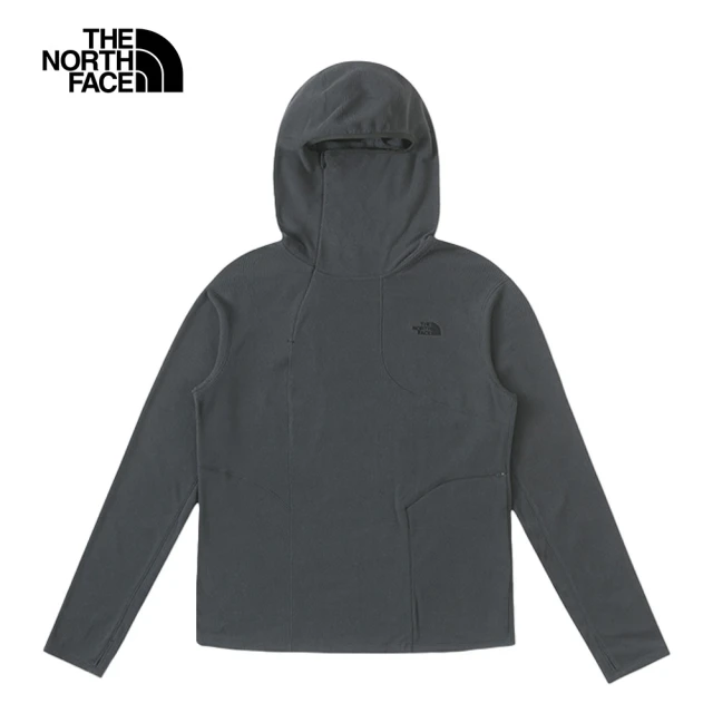 The North Face 北面UE女款灰色舒適保暖抓絨連帽長袖上衣｜8A8U0C5