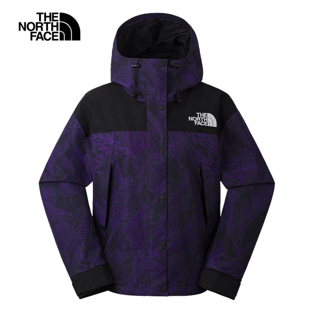 The North Face 北面女款紫色防水透氣連帽衝鋒衣｜88YX6OE