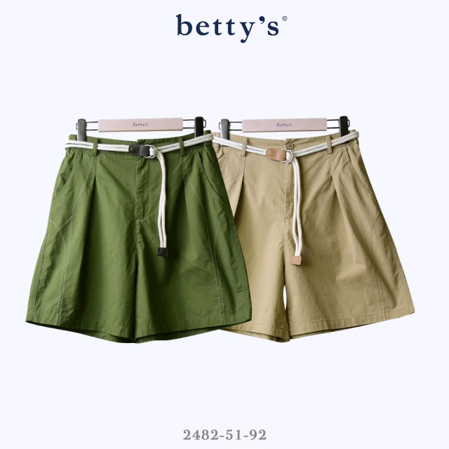 betty’s 貝蒂思betty’s 貝蒂思 跳色裝飾線壓褶短褲(共二色)