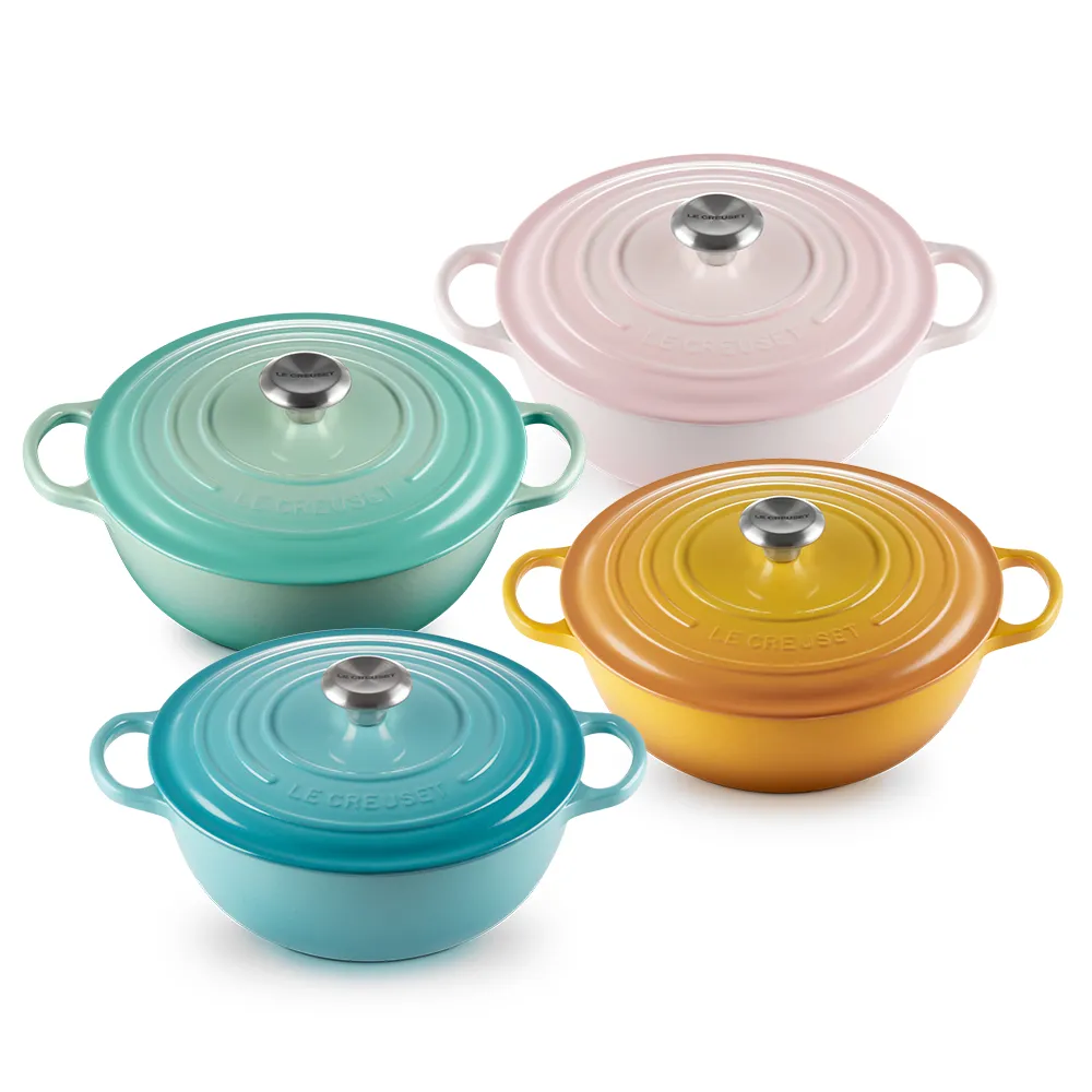 【Le Creuset】典藏琺瑯鑄鐵鍋媽咪鍋26cm(多色任選)