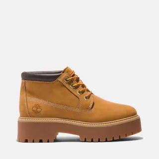 【Timberland】女款小麥色 Stone Street 中筒厚底防水靴(A5RF9231)