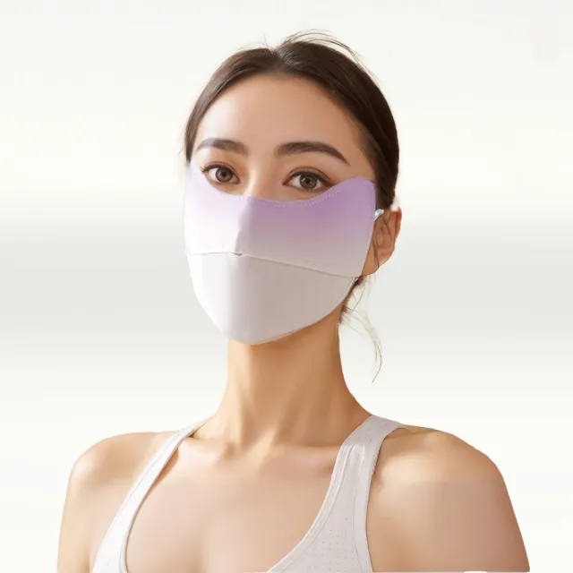 【I.Dear】春夏戶面部加寬防曬冰絲涼感透氣炫彩口罩面罩(8色)