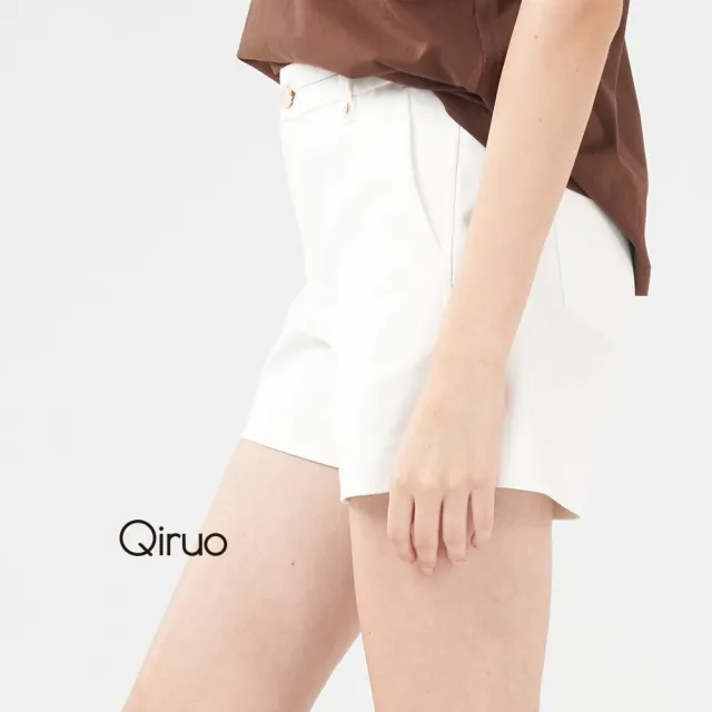 【Qiruo 奇若名品】白色超短褲 立體修飾身形3014C 長腿姐姐的最愛